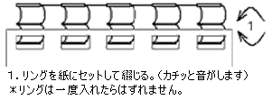 ワンタッチリング製本方法